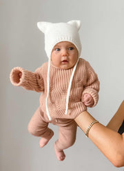 Kitten Baby Hat – Cotton Blend Beanie with Cat Ear Shape